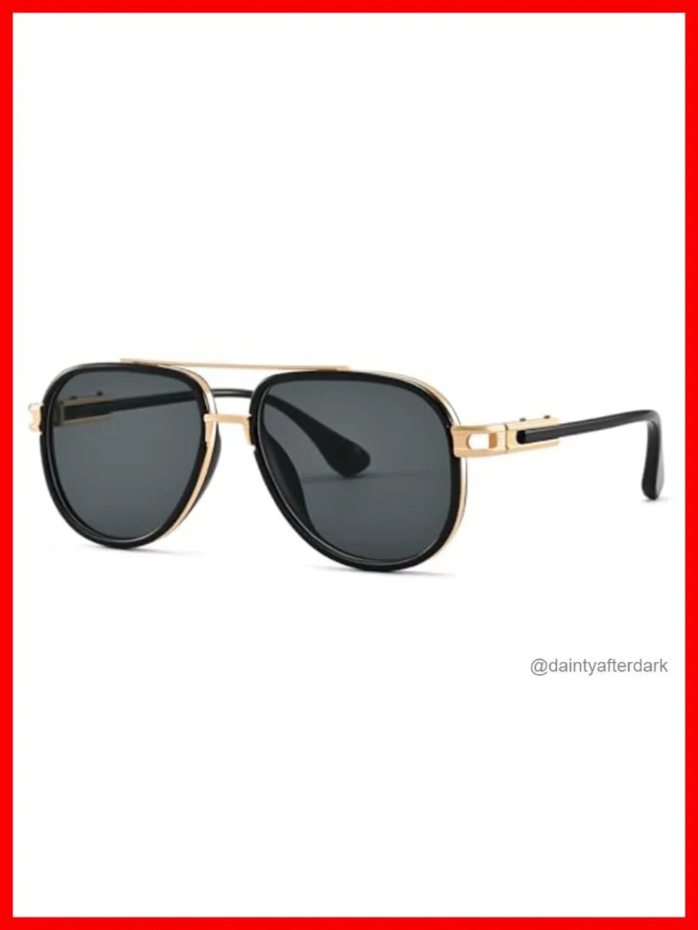 Oversized Aviator Sunglasses Metal Vintage Gradient UV400 Shades
